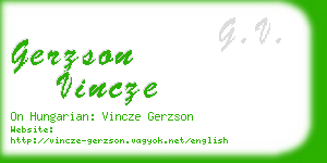 gerzson vincze business card